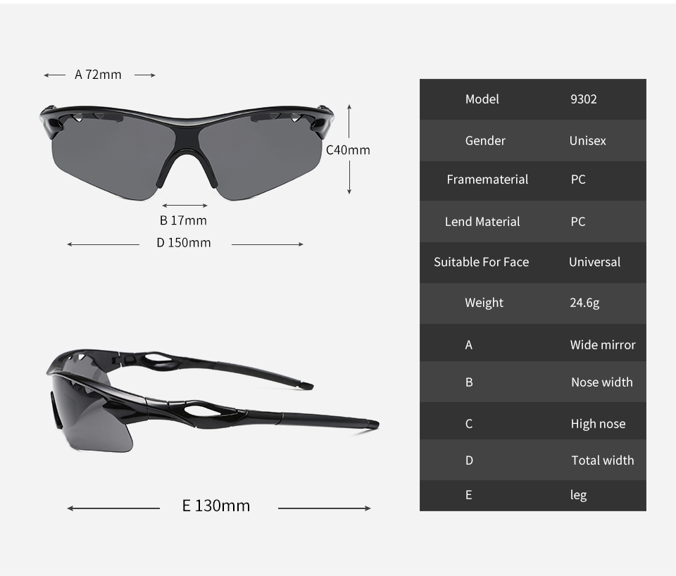 Bike Riding Glasses - Sports Sunglasses for Men & Women Wholesale