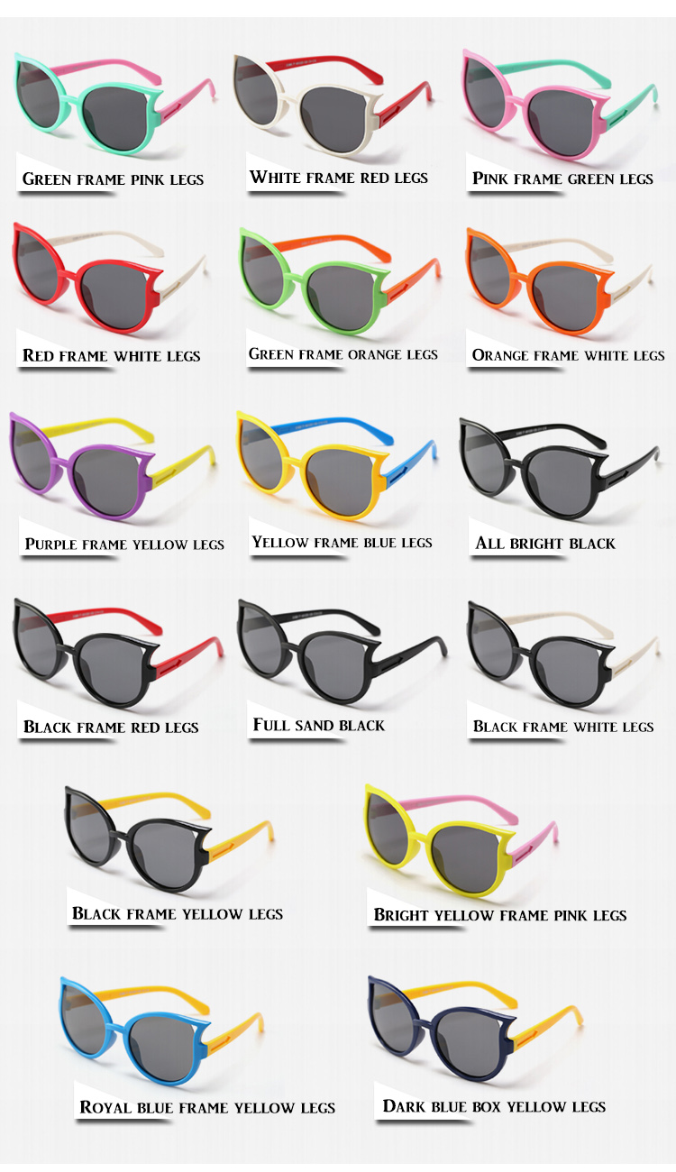 Wholesale Vintage Sunglasses - Polarised Cat Eye Sunglasses for Children