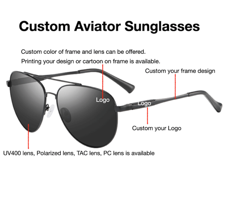 Custom Aviator Sunglasses Manufacturer & Supplier in China Cheap Price